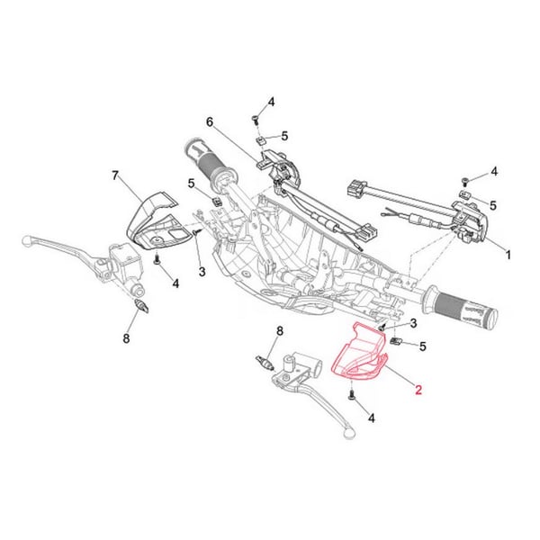 Abdeckung PIAGGIO vorne- Schaltereinheit f�r Vespa Sprint 50-125ccm Justin Bieber