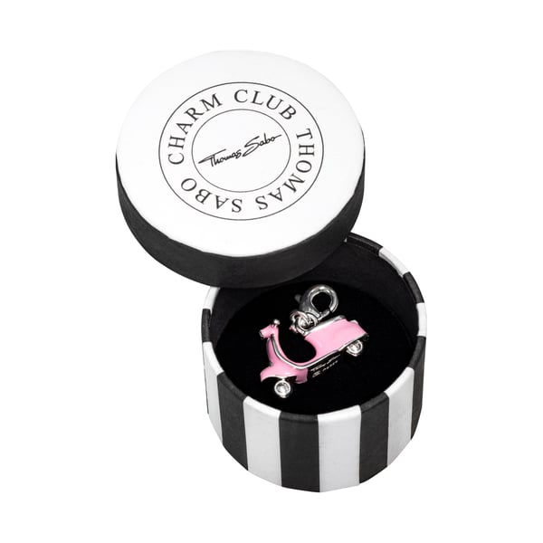 Anh�nger THOMAS SABO Charm Club Charm Roller mit Motiv Vespa Motorroller rosa 