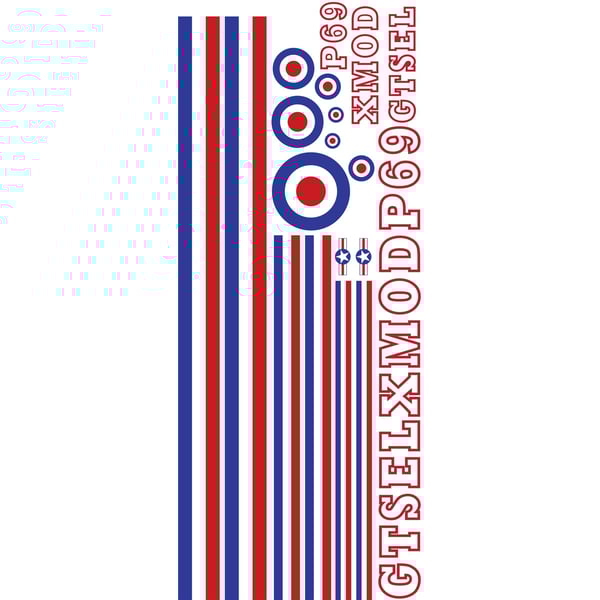 Aufkleberdekorset SIP mit Motiv MOD 