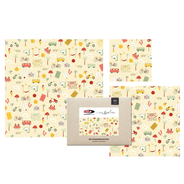 Bienenwachstuch Set SIP Summer Vibes- by Little Bee Fresh 