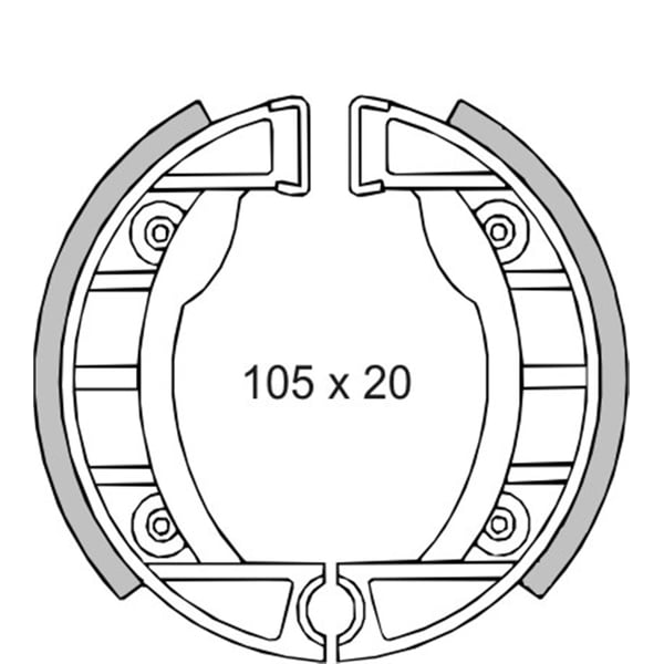 Bremsbacken CIF vorne 414497 f�r PIAGGIO CIAO-PX-SI-Bravo-Superbravo-Grillo-Boss 50ccm 2T AC