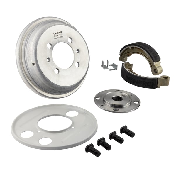 Bremstrommel Umr�stkit von 10 auf 8Reifen hinten- geschlossen f�r Vespa 125 V1-33-VM-VN-ACMA-Hoffmann-VNA-VNB-Super-150 VL-VB-VBA-VBB-Super-P150S