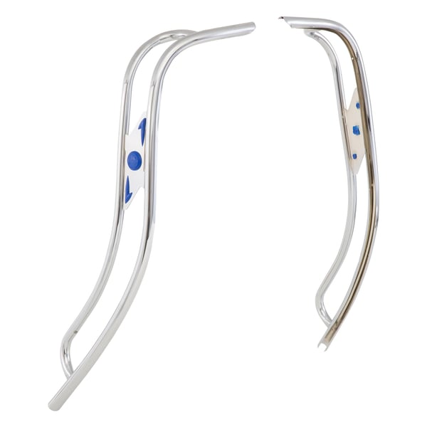 Doppelschlitzrohr CUPPINI Beinschild f�r Lambretta 125 LI 3-LIS-150 LI3-LIS-SX-175 TV 3-200 TV-SX