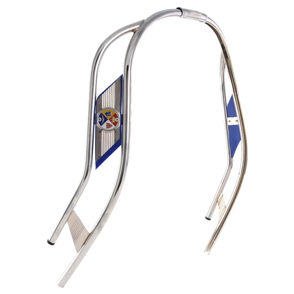 Doppelschlitzrohr CUPPINI Beinschild f�r Vespa PX80-200-PE-Lusso-T5 Classic