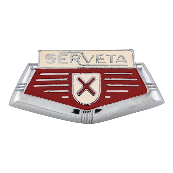 Emblem -SERVETA- Kaskade fr Lambretta Serveta 125 Lince-Special-150 Lince- Special- 200 Jet- Lince fr Lambretta Serveta 125 Lince-Special-150 Lince- Special- 200 Jet- Lince