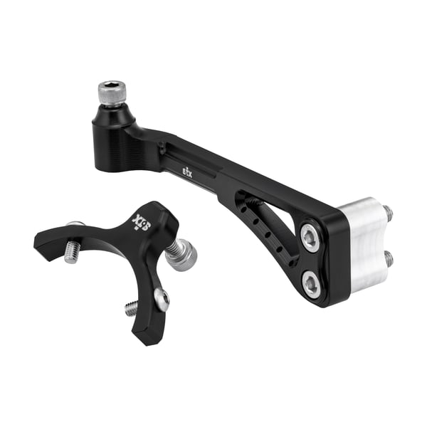 Halterungskit S6X Lenkungsd�mpfer universal schwarz eloxiert f�r Vespa 50-125-PV-ET3-PK50-125 ETS-XL-XL2- f�r Vespa 125 VNA-TS-150 VBA-Super-160 GS-180 SS-Rally-PX80-200-PE-Lusso-T5-Cosa