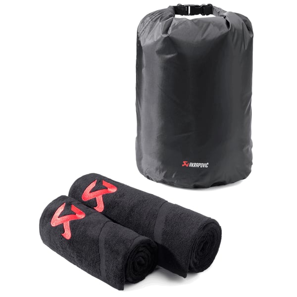 Handtuch Set AKRAPOVIC schwarz-rot 