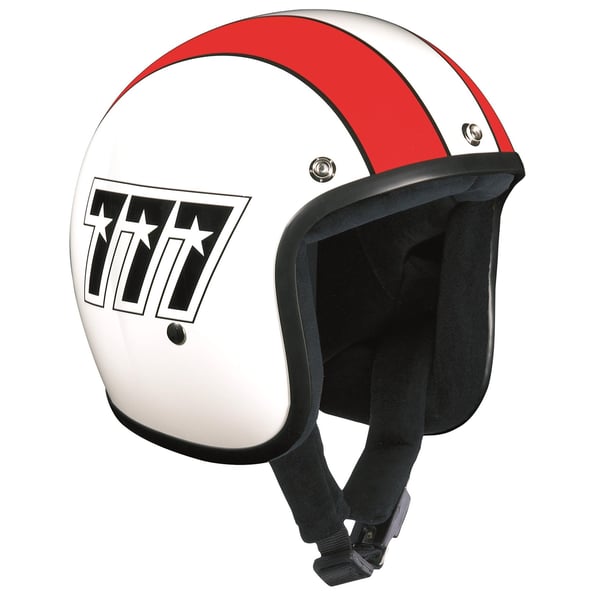 Helm BANDIT 777- weiss-rot- Gr- M Jethelm