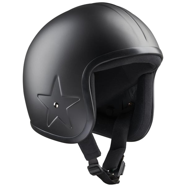 Helm BANDIT Sky Jet III mit schwarzem Stern- schwarz matt- Gr- M- 57-58cm Jethelm