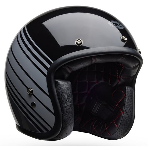 Helm BELL Custom 500 Edge- schwarz-grau gl�nzend- Gr- L- 59-60cm Jethelm