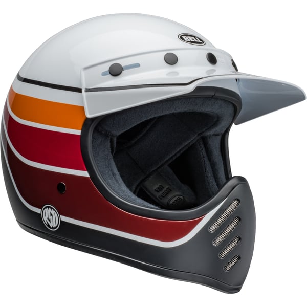 Helm BELL MOTO 3 RSD SADDLEBACK- weiss-schwarz-rot- Gr- XL- 61-62cm Crosshelm