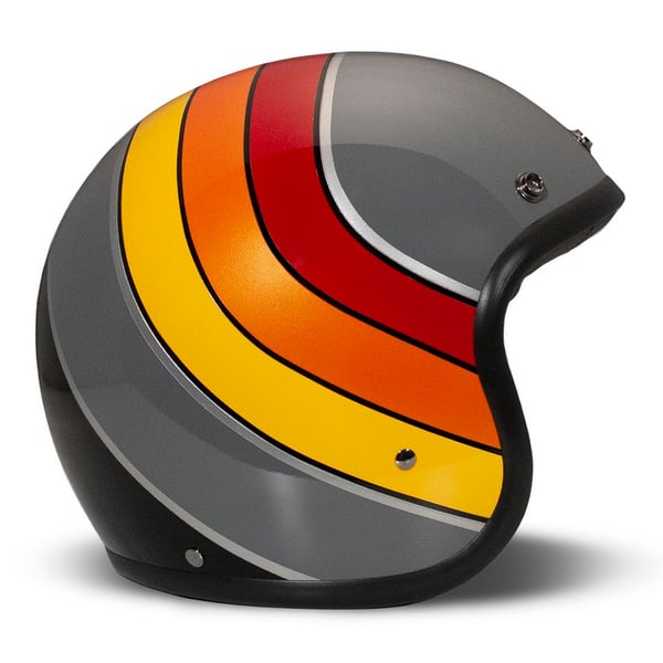 Helm DMD RETRO Curve- grau gl�nzend- Gr- XS- 54cm Jethelm