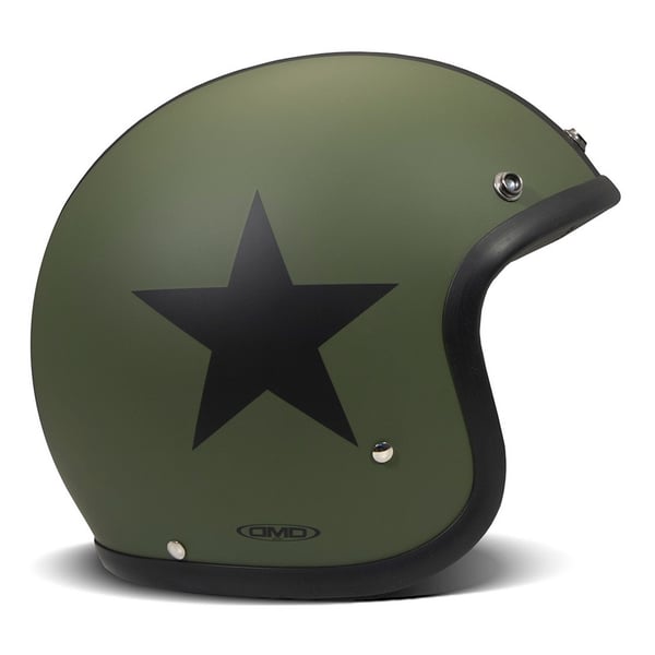 Helm DMD RETRO Star Green- olivgr�n matt- Gr- L- 58cm Jethelm