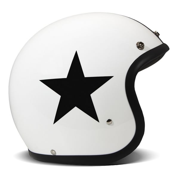 Helm DMD RETRO Star White- weiss gl�nzend- Gr- M- 56-57cm Jethelm