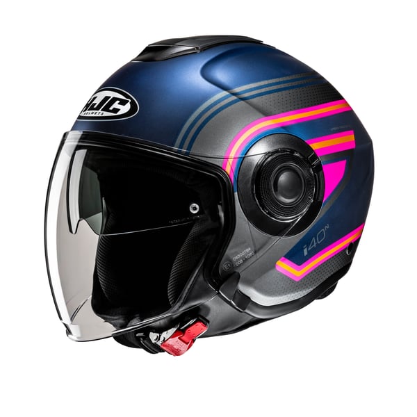 Helm HJC i40N LINIA- blau-pink- Gr- S- 55-56 cm Jethelm