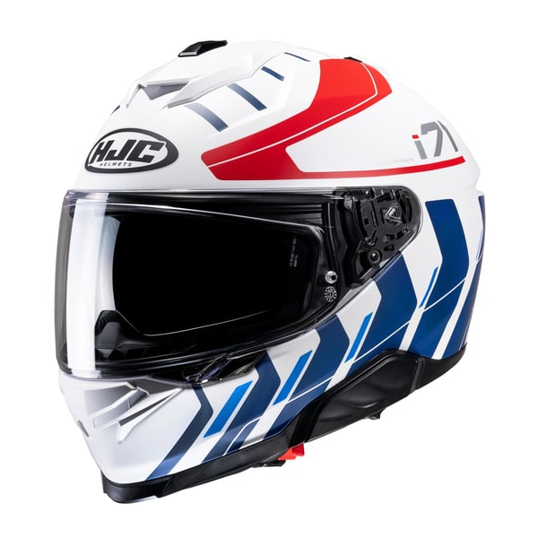Helm HJC I71 IMO MC21F- weiss-rot-blau matt- Gr- M- 57-58 cm Integralhelm