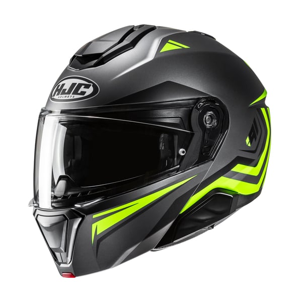 Helm HJC i91 TRICUS- schwarz-gelb- Gr- XS- 54-55 cm Modularhelm
