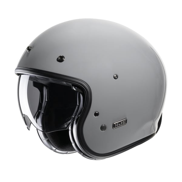 Helm HJC V31 Solid- grau gl�nzend- Gr- XXL- 62-63 cm Jethelm