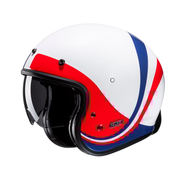 Helm HJC V31- weiss matt-rot- Gr- S- 55-56cm Jethelm