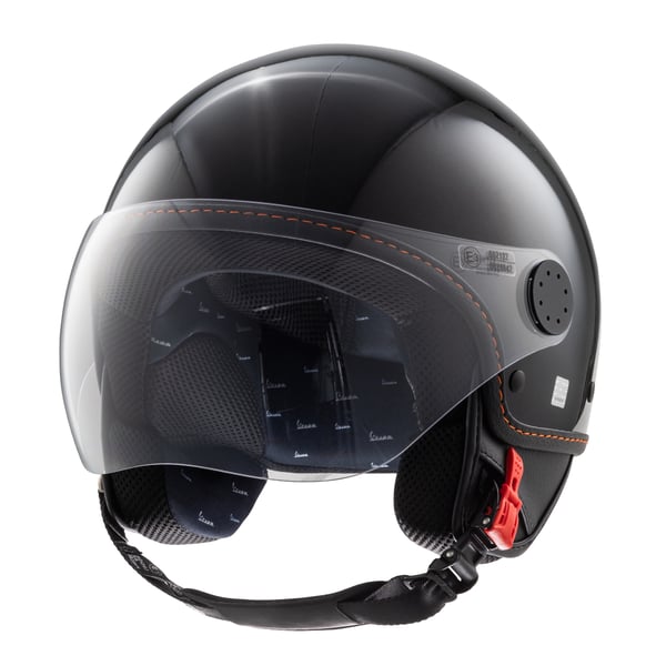 Helm PIAGGIO Vespa Visor 4-0- schwarz gl�nzend- Gr- S- 55-56cm Jethelm