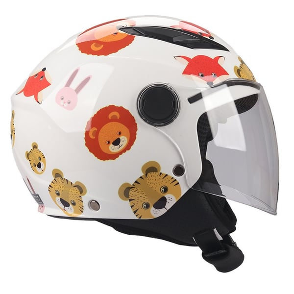 Kinderhelm BHR 838 Kid ANIMAL- weiss- Gr- L- 51-52cm Jethelm