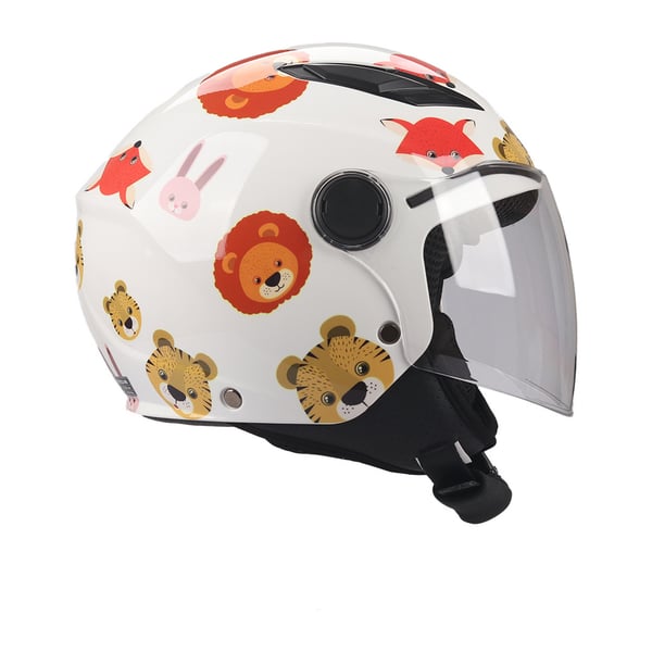 Kinderhelm BHR 838 Kid ANIMAL- weiss- Gr- S- 47-48cm Jethelm