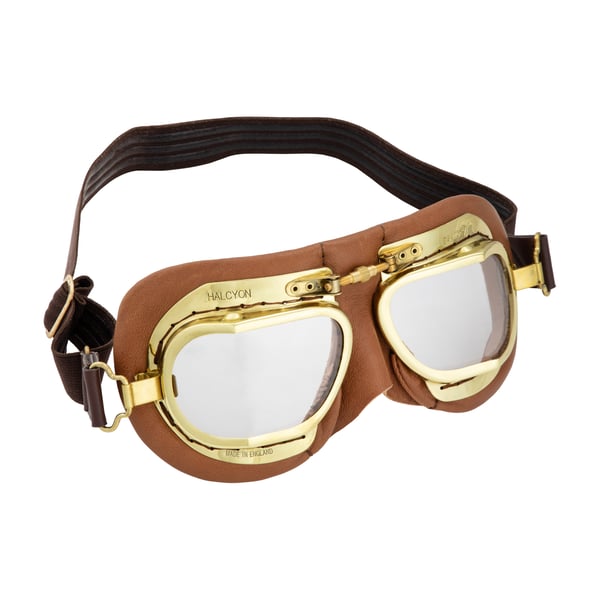 Motorradbrille HALCYON Antique Mark 49- beige Motorradbrille HALCYON Antique Mark 49- beige