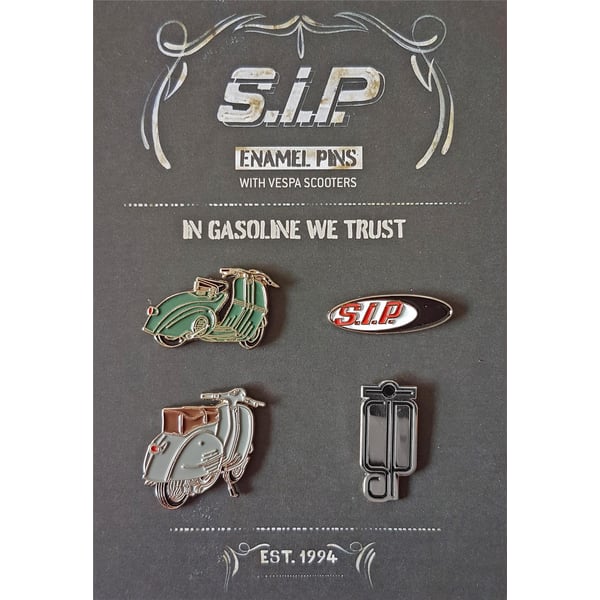 Pin Set SIP mit Motiv Vespa Motorroller- Vespa GS150-Vespa Lampe Unten 