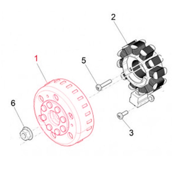 Polrad PIAGGIO f�r Vespa Primavera-Sprint 50ccm 3V 4T iGet