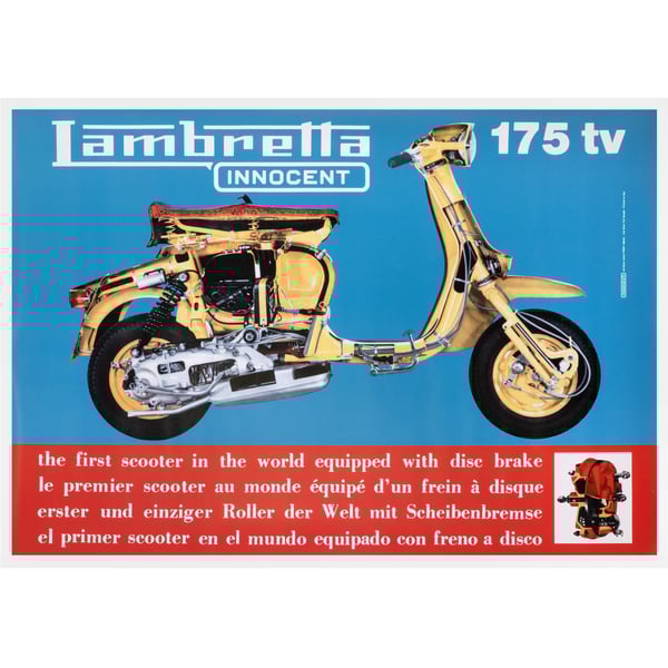 Poster mit Motiv Lambretta TV 175 Motorroller 