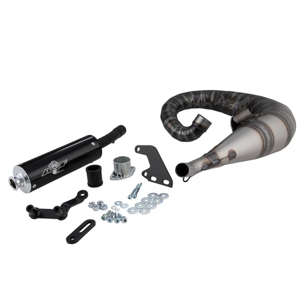 Rennauspuff AF Rayspeed Tornado- Stahl klarlackiert- D�mpfer: Aluminium Farbe (ESD): silber f�r Lambretta 125 LI-LIS-DL-GP-150 LI-LIS-SX-DL-GP-175 TV 2-3-200 TV-SX-DL-GP