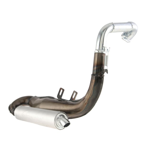 Rennauspuff SIMONINI- Stahl klarlackiert- D�mpfer: Aluminium Farbe (ESD): silber f�r Vespa PK50-S-SS-XL-XL2-XLS-HP-FL-N-Rush