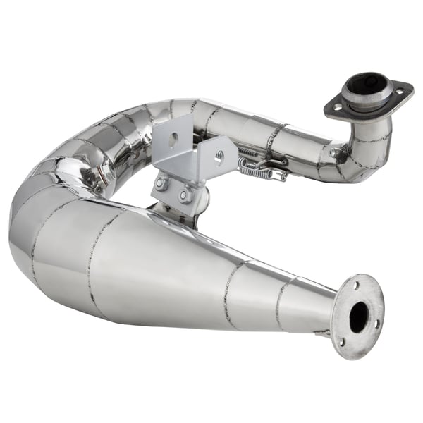Rennauspuff SIP PERFORMANCE MUSTANG Design by NORDSPEED- Edelstahl poliert unlackiert- D�mpfer: OHNE Endschalld�mpfer f�r Vespa T5