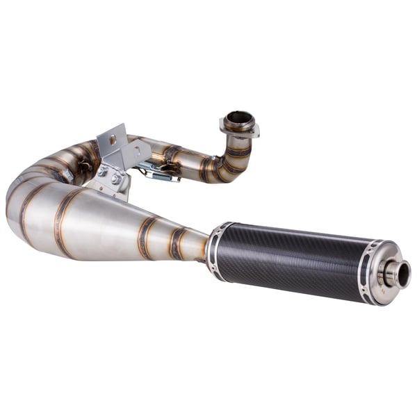 Rennauspuff SIP PERFORMANCE MUSTANG Design by NORDSPEED- Edelstahl unlackiert- D�mpfer: Carbon Farbe (ESD): carbon f�r Vespa T5