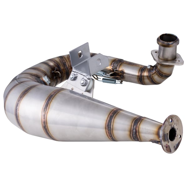 Rennauspuff SIP PERFORMANCE MUSTANG Design by NORDSPEED- Edelstahl unlackiert- D�mpfer: OHNE Endschalld�mpfer f�r Vespa T5