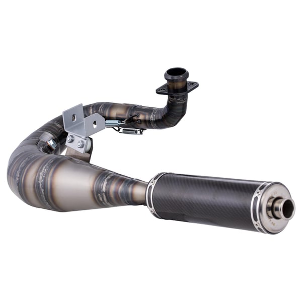 Rennauspuff SIP PERFORMANCE MUSTANG Design by NORDSPEED- Stahl klarlackiert- D�mpfer: Carbon Farbe (ESD): carbon f�r Vespa T5