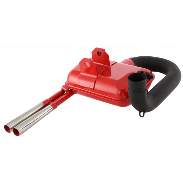 Rennauspuff SIP ROAD 2-0 Sport Optik 87565- Stahl rot- Farbe (ESD): chrom f�r Vespa 125 VNA-TS-150 VBA-T4-PX80-150-PE-Lusso