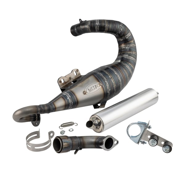 Rennauspuff VMC EVO RACER 52- Stahl- D�mpfer: Aluminium Farbe (ESD): silber f�r Vespa 50-125 PV-ET3