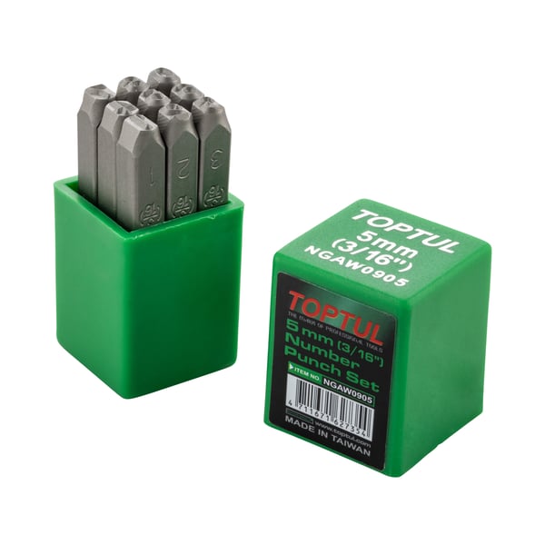 Schlagstempel Zahlen 0-9 TOPTUL f�r Rahmennummer 