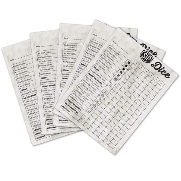 Schreibblock SIP Dice W�rfelspiel 