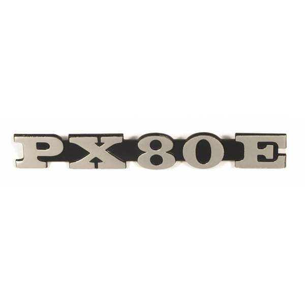 Schriftzug PX80E Seitenhaube links 195495 - 199361 f�r Vespa PX 80 E Lusso