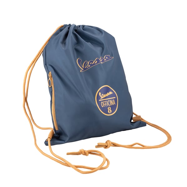 Turnbeutel PIAGGIO Vespa Officina 8 blau-orange 