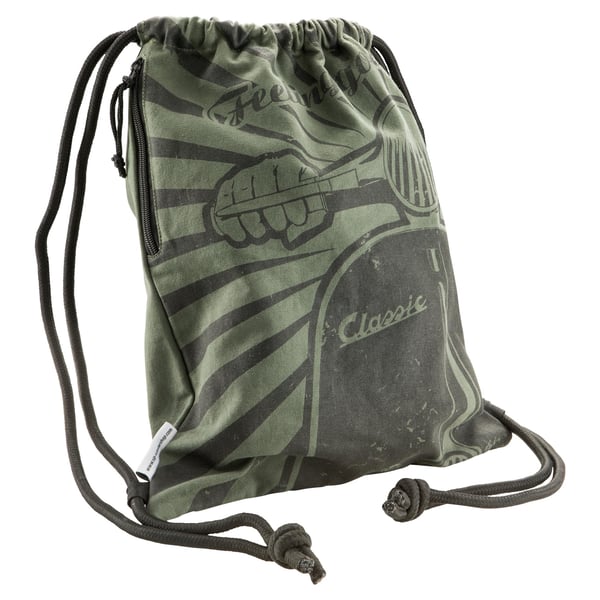Turnbeutel SIP mit Motiv Feeling Good Vintage olivgr�n 