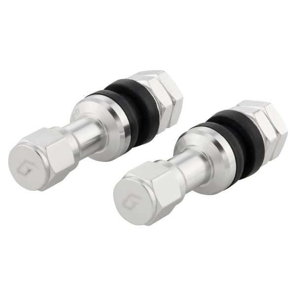 Ventileinsatz G-PRO f�r schlauchlos Reifen-Felge gerade silber eloxiert 
